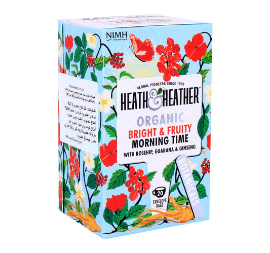 Heath & Heather Organic Bright & Fruity Morning Time Tea 20pcs