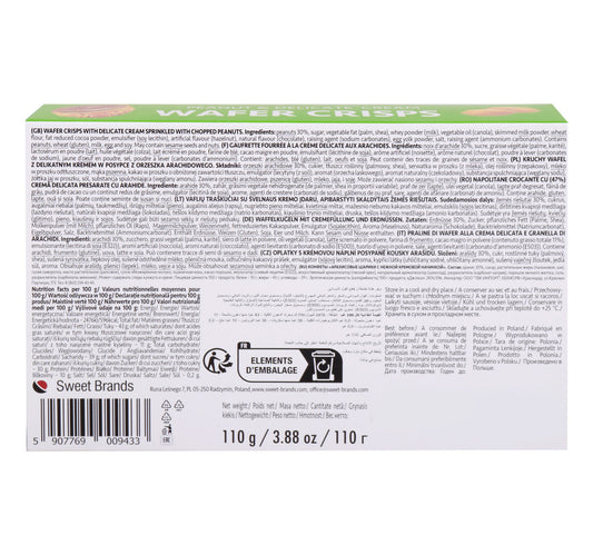 Sweet & Joy Peanut & Delicate Cream Wafer Crisps 110 g