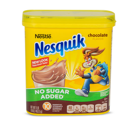 مشروب نسكويك بنكهة الشوكولاتة بدون إضافة سكر 453.5 جم