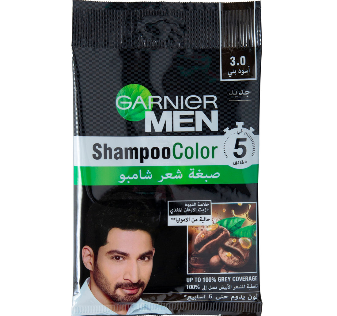 Garnier Men Shampoo Color 3.0 Black Brown 1 pkt