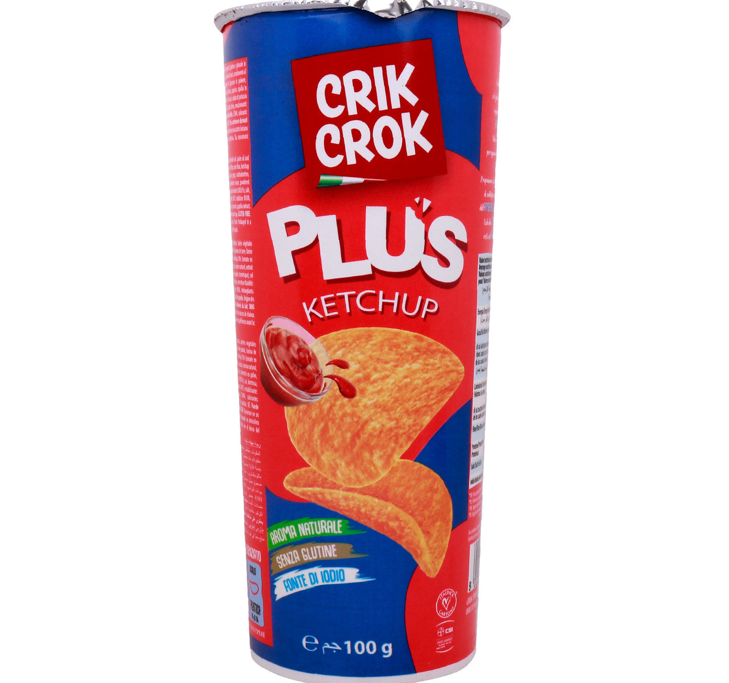 Crik Crok Plus Gluten Free Ketchup Chips 100 g