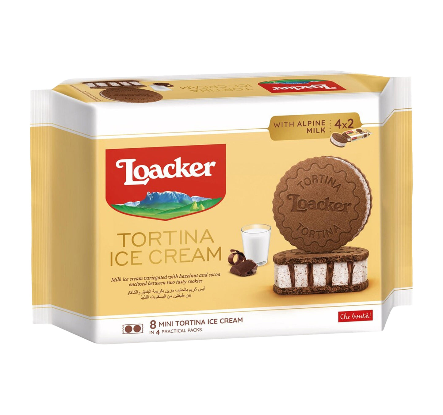 Loacker Tortina Ice Cream Sandwich 8 pcs 450 ml