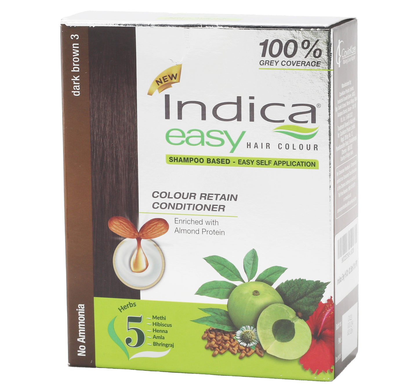 Indica Easy Hair Colour Based Shampoo Value Pack 3 x 32.5 ml