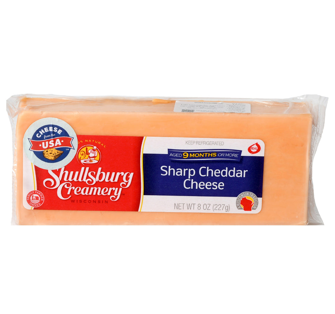 Shullsburg Creamery 100% Natural Sharp Cheddar Cheese 227 g
