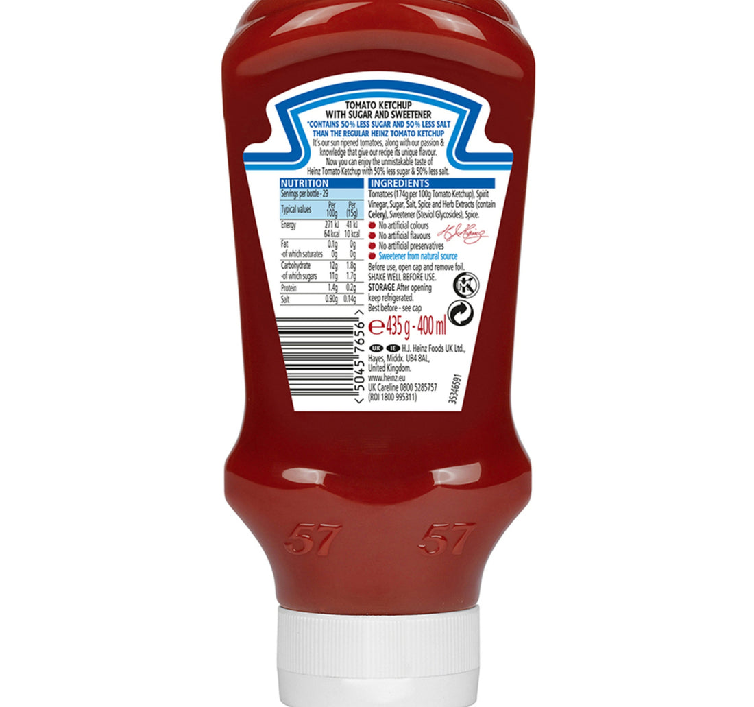 Heinz Less Sugar and Salt Tomato Ketchup 400 ml