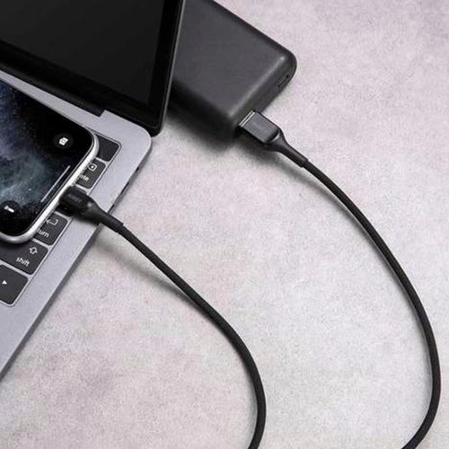 Aukey CB-AKL2 MFI USB A To Lightning Kevlar Cable - 2 Meter(AKY-CB-AKL2-LGT-2M-BLK)
