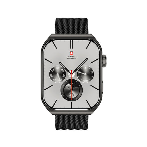 Swiss Military Smart Watch Alps 3 Gun Metal Stainless Steel Lulu Hypermarket
