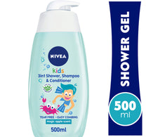 جل استحمام وشامبو نيفيا للأطفال ٢ في ١ بخلاصة الصبار الحيوي ورائحة التفاح، تركيبة لا تسبب الدموع، ٥٠٠ مل
