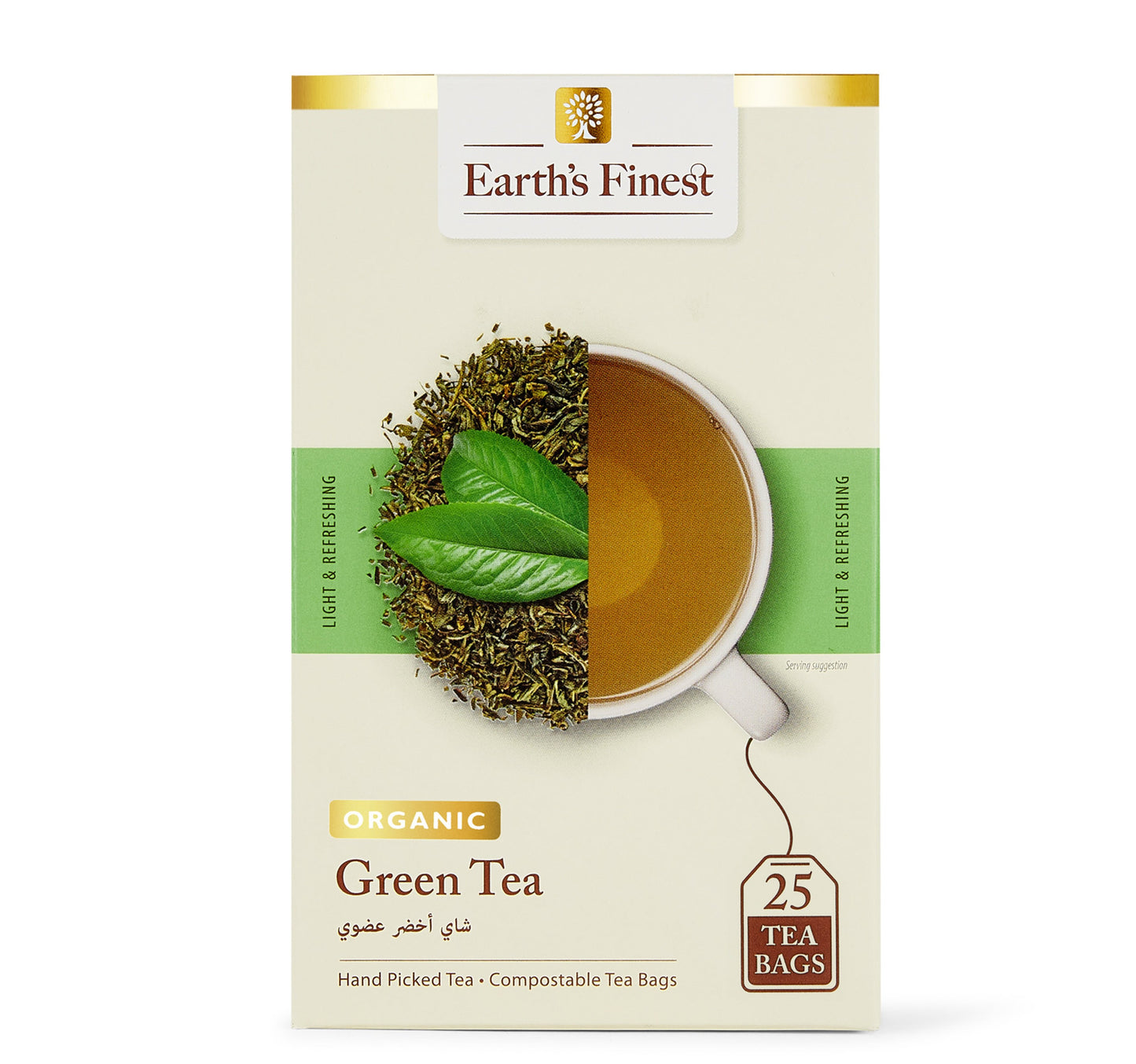 Earth's Finest Organic Green Tea 25 Teabags