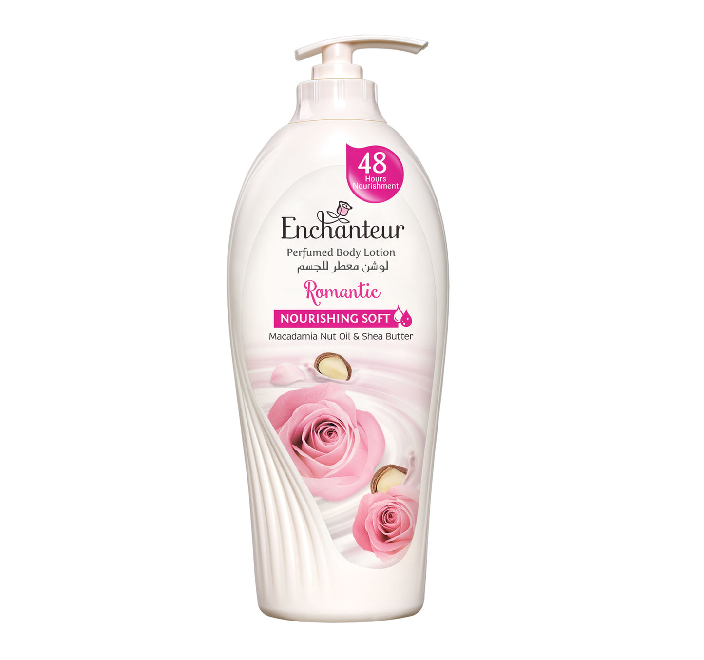 لوشن إنشانتور المغذي الناعم الرومانسي بزيت جوز المكاديميا وزبدة الشيا 500 مل