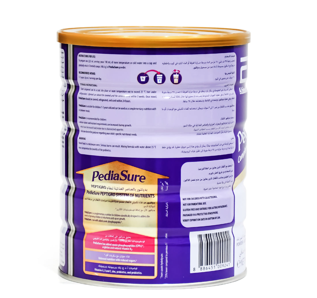 Pediasure Peptigro System With Vanilla Flavour For Children 1-3 Years Old 900 g