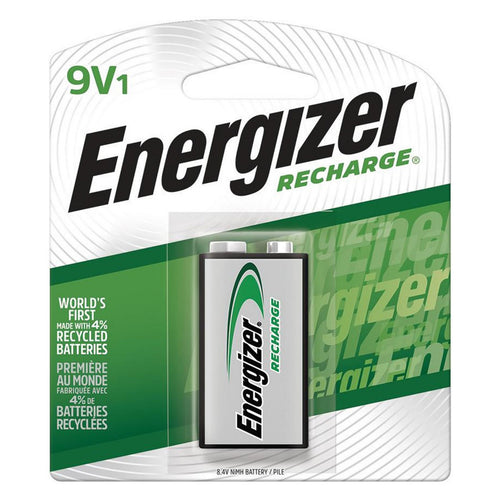 Energizer Recharge 9V Alkaline Battery 1pc