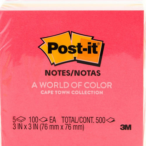 3M Post-it Neon Colors 3inchx5inch 5 x 100 Sheet
