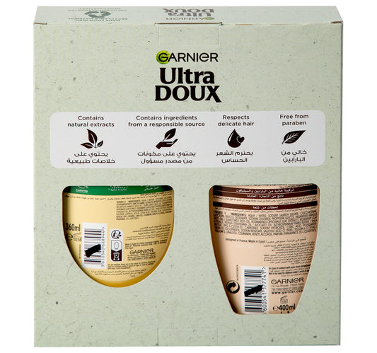 Garnier Ultra Doux With Avocado Oil And Shea Butter Nourishing Shampoo 400 ml + Conditioner 360 ml