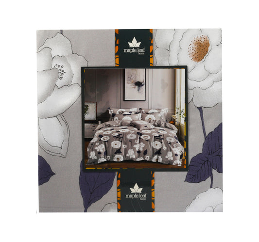 ملاءة سرير ملائمة بنقشة أوراق القيقب، مقاس 150 × 200 سم، متنوعة