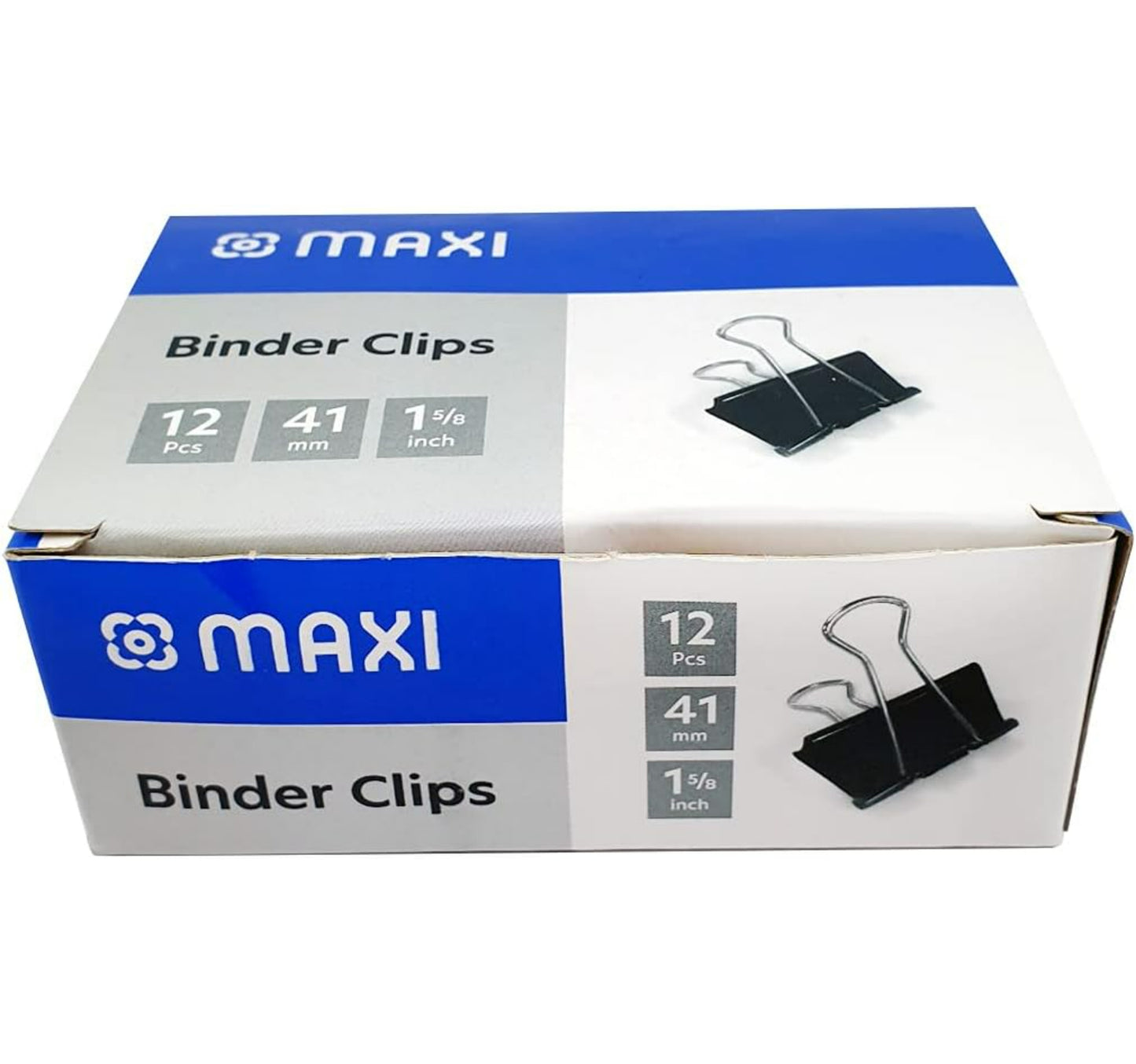 Maxi Metal Binder Clips, 41mm, 12 pcs, Black, BCL41