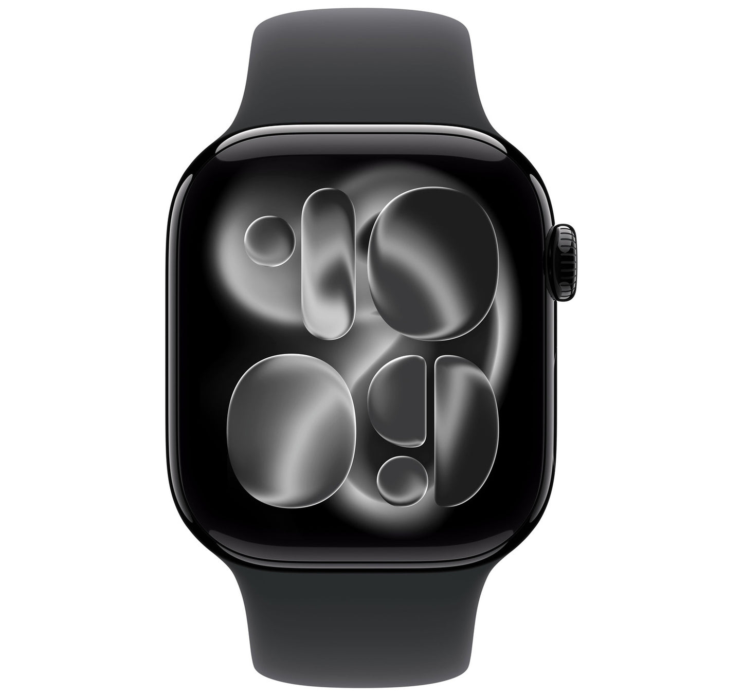 Apple Watch Series 11 GPS + Cellular Smartwatch, 42 mm Jet Black Aluminium Case with Black Sport Band (M/L), MF854AF/A
