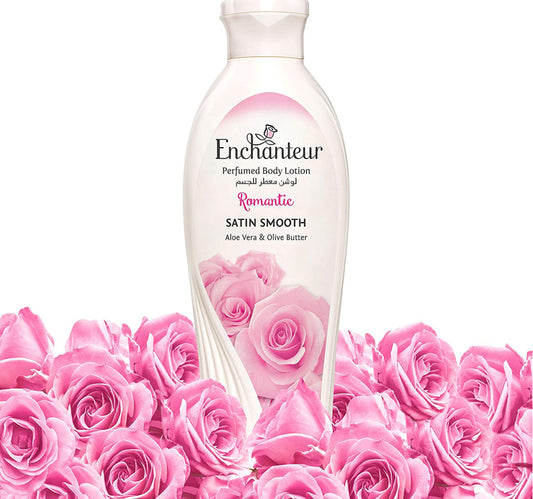لوشن إنشانتور ساتين سموث رومانسي مع خلاصة الصبار وزبدة الزيتون 250 مل