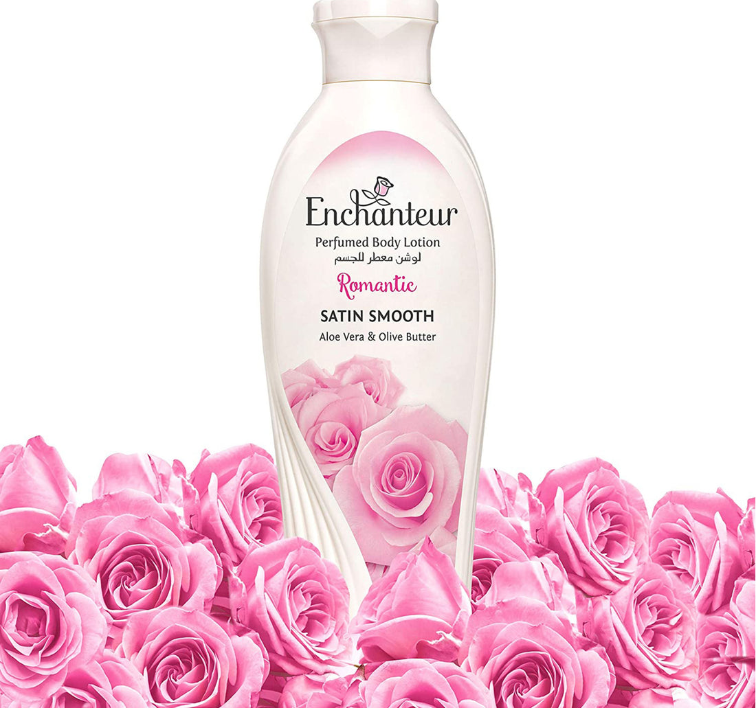 لوشن إنشانتور ساتين سموث رومانسي مع خلاصة الصبار وزبدة الزيتون 250 مل