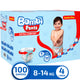 Sanita Bambi Baby Diaper Pants Size 4 Large 8-14 kg 100 pcs