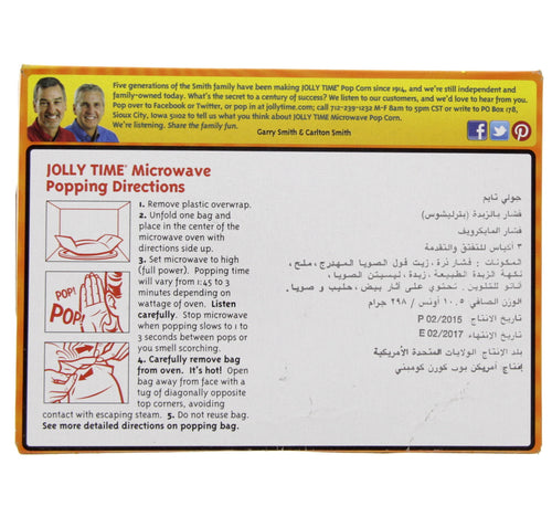 Jolly Time Butter-Licious Microwave Pop Corn 298 g