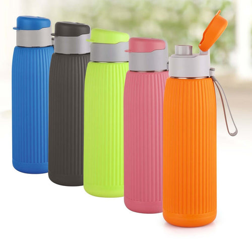 Cello Stainless Steel Water Bottle Puro X-Volvo 600ml Assorted Per Pc