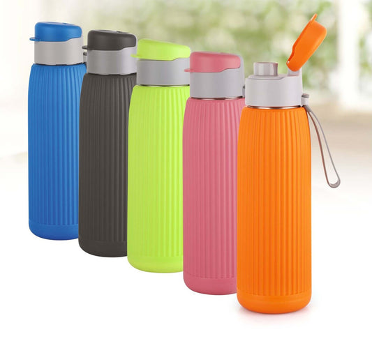 Cello Stainless Steel Water Bottle Puro X-Volvo 600ml Assorted Per Pc