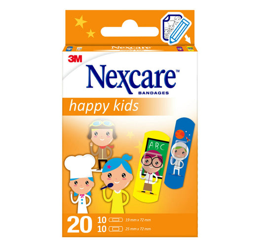 ضمادات 3M Nexcare Happy Kids، 20 قطعة