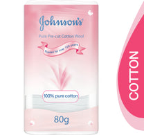 Johnson's Baby Pure Pre-cut Cotton Wool 80 g