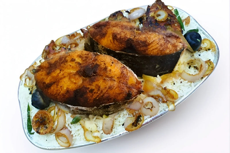 Kan'ad Fish with white Sheelani rice Al Lulu Kitchen