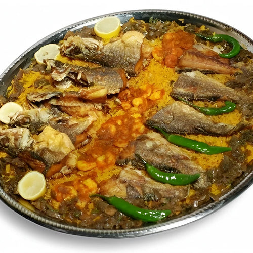 Seabass Fish Machbos with Shrimps Al Lulu Kitchen