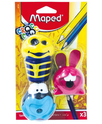 Maped Croc Sharpner, 3 Pcs, Multicolor, MD981746