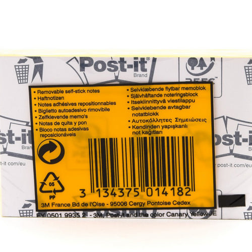 3M Post-it Notes Yellow 2in x 3in 100 Sheets