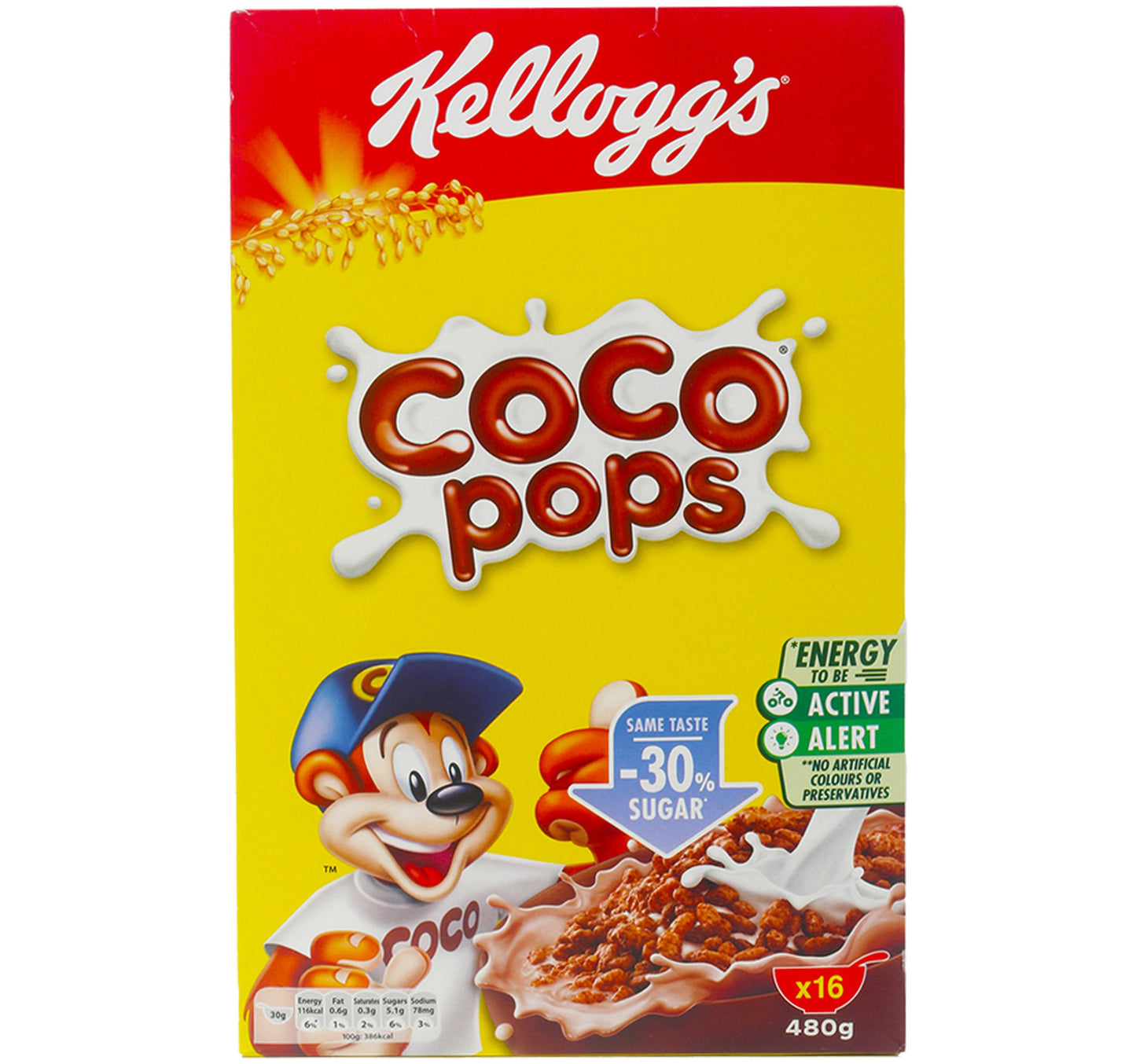 Kellogg's Coco Pops 30% Less Sugar Value Pack 480 g