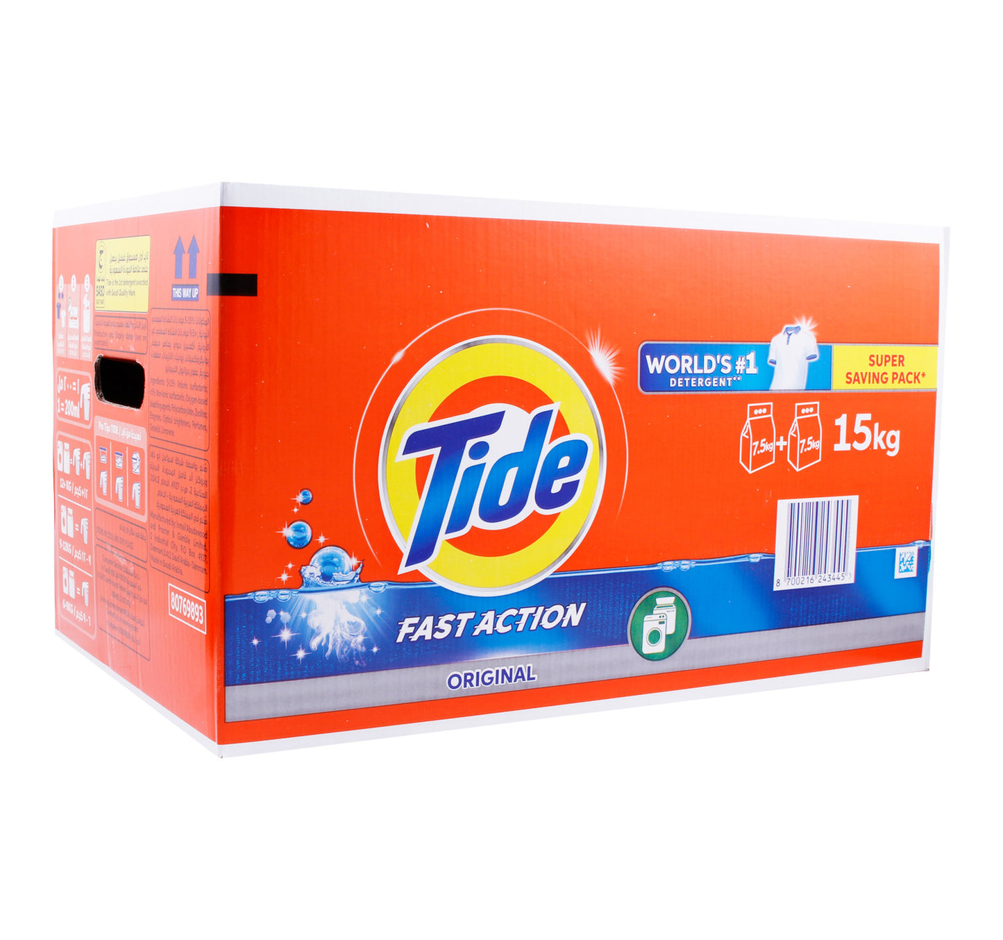 Tide Front Load Washing Powder Original Value Pack 2 x 7.5 kg