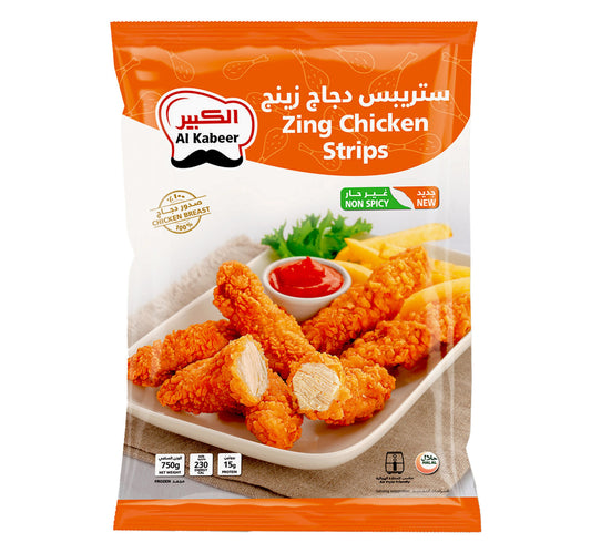 Al Kabeer Zing Chicken Strips Non Spicy 750 g