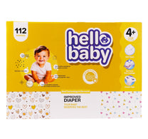 Hello Baby Diaper Size 4+ Large 10-15 kg Box 2 x 56 pcs