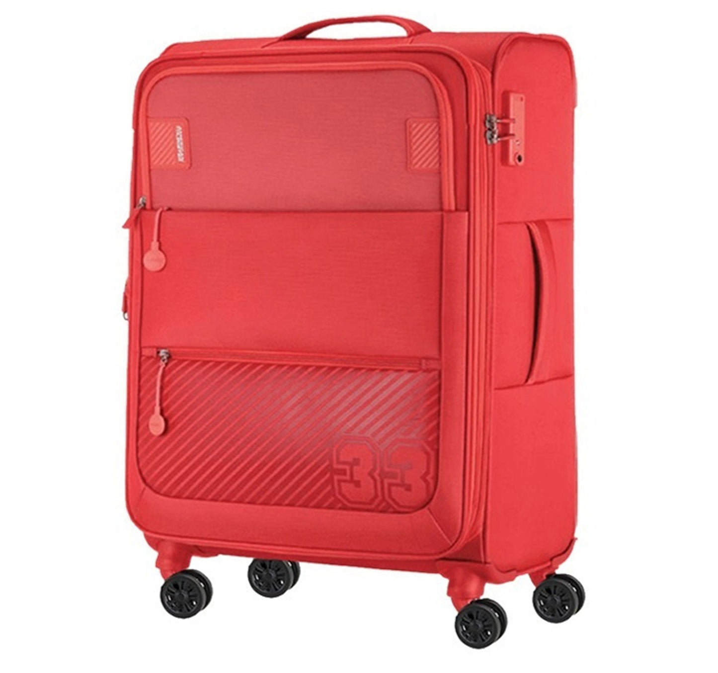 American Tourister Majores 4 Wheel Soft Trolley with TSA Combination Lock, 83 cm, Wine Berry