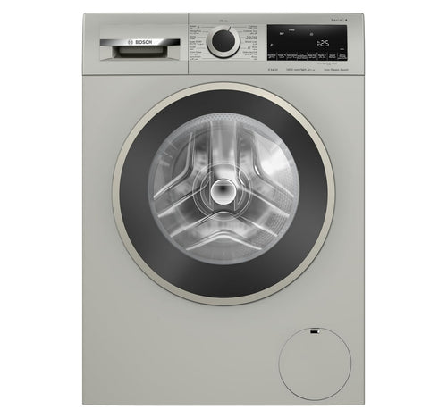 Bosch Series 4 Front Load Washing Machine, 9 kg, 1400 RPM, Silver inox, WGA1440XGC