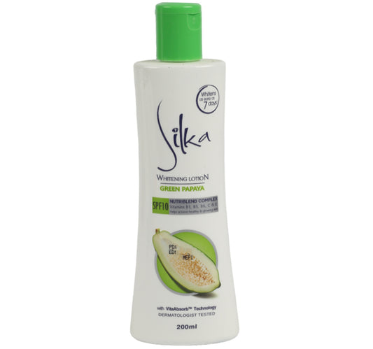 لوشن تبييض البشرة بالبابايا الخضراء من سيلكا، 200 مل