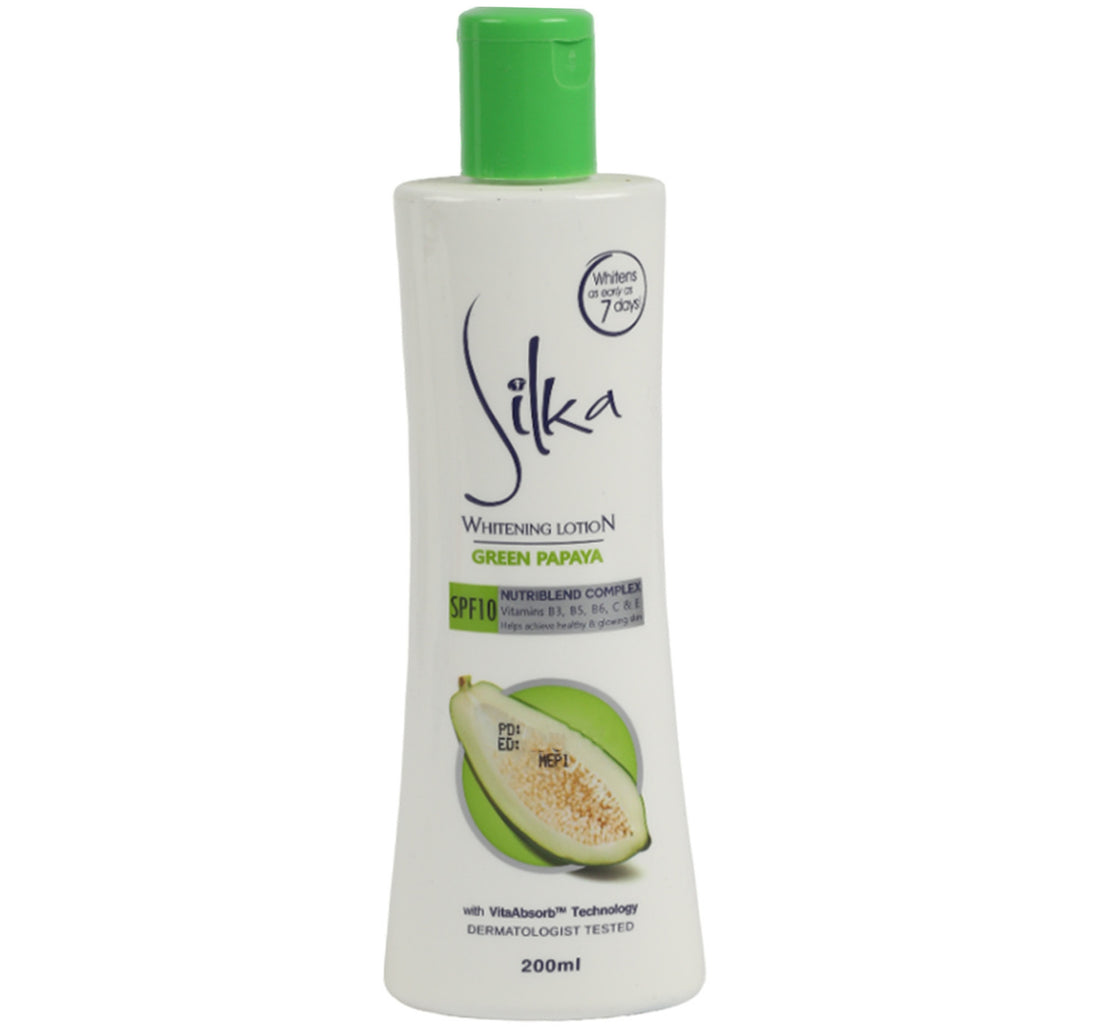 لوشن تبييض البشرة بالبابايا الخضراء من سيلكا، 200 مل