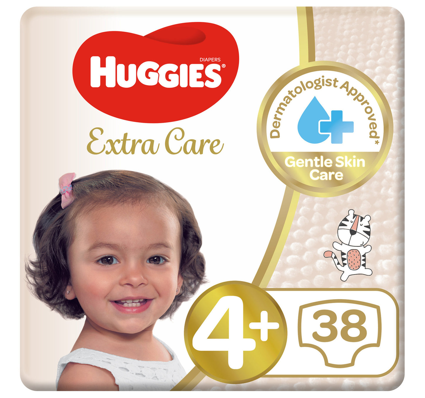 Huggies Extra Care Baby Diapers Size 4+ 10-16 kg Value Pack 38 pcs