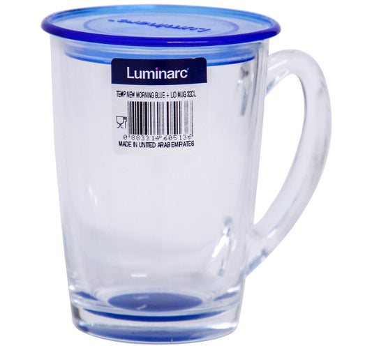 Luminarc New Morning Mug with Lid, Blue, 32 cl, 833