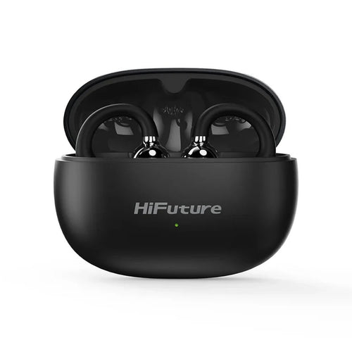 سماعات أذن Hifuture FlexClip اللاسلكية المفتوحة، لون أسود