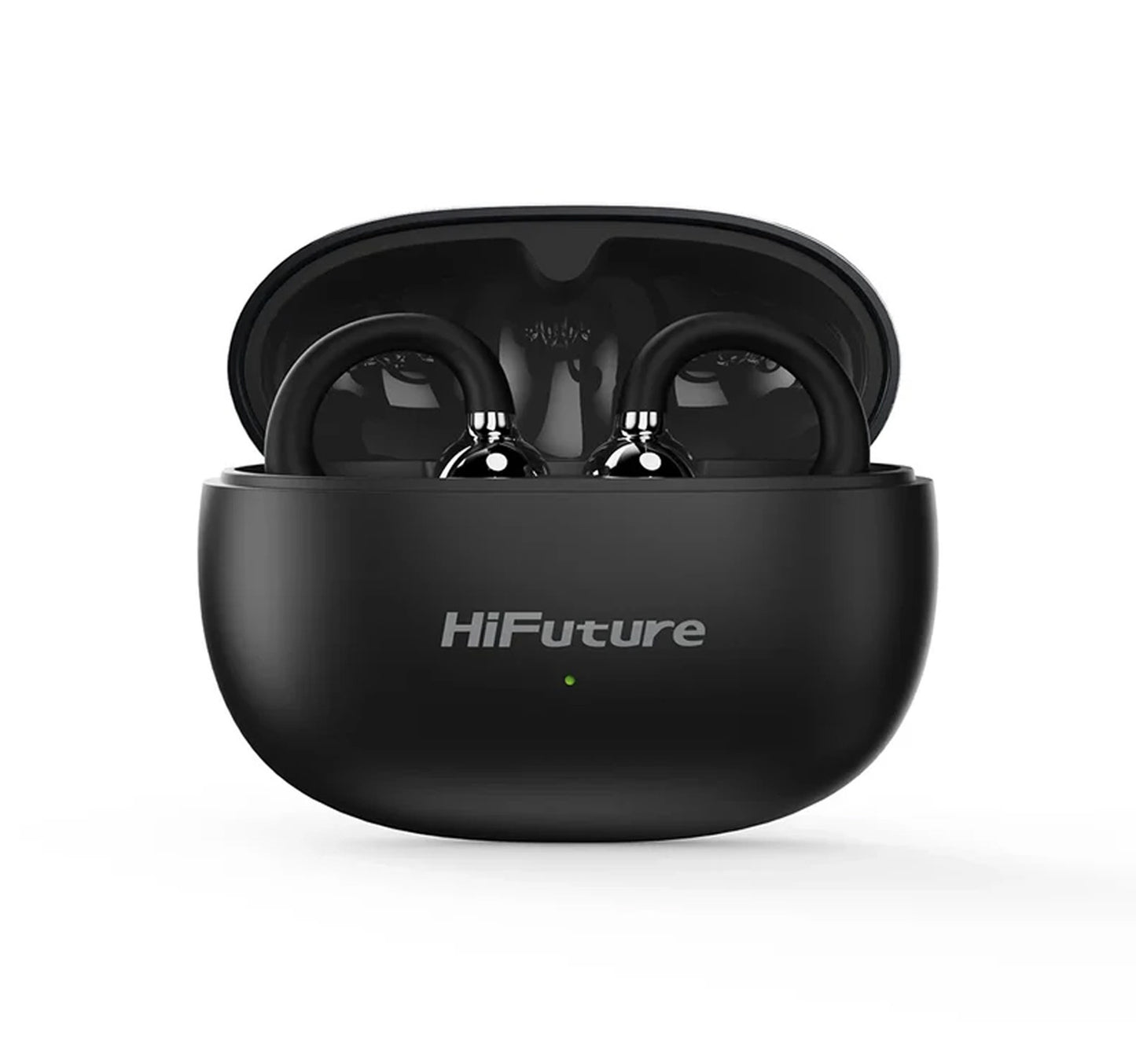 سماعات أذن Hifuture FlexClip اللاسلكية المفتوحة، لون أسود