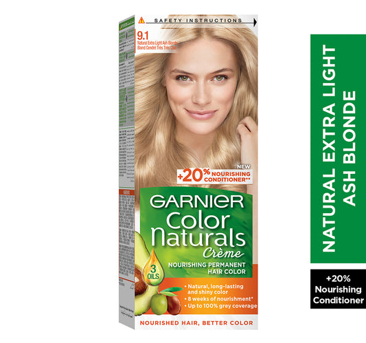 Garnier Color Naturals Creme Nourishing Permanent Hair Color 9.1 Natural Extra Light Ash Blonde 1 pkt
