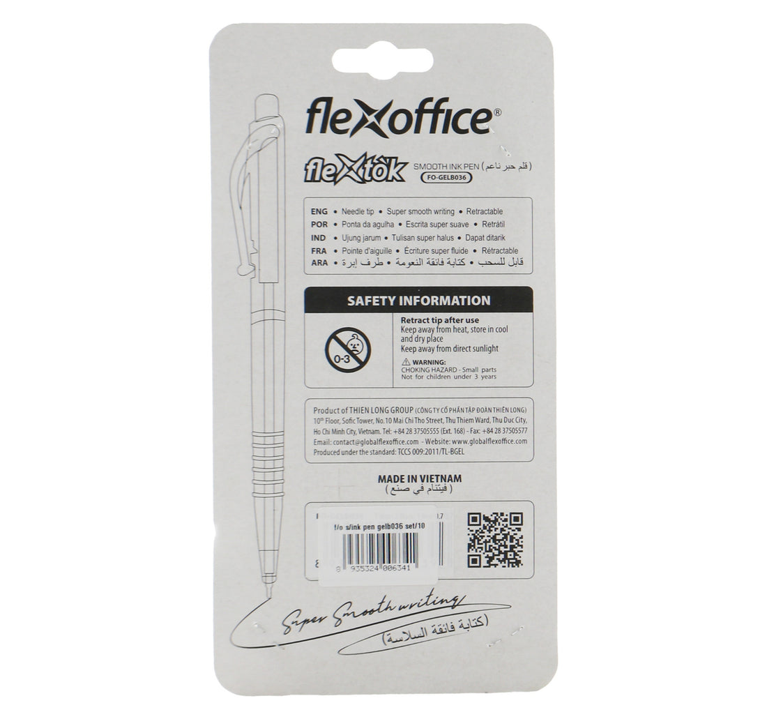 Flex Office Smooth Ink Pen FOGELB036 0.7 10pcs