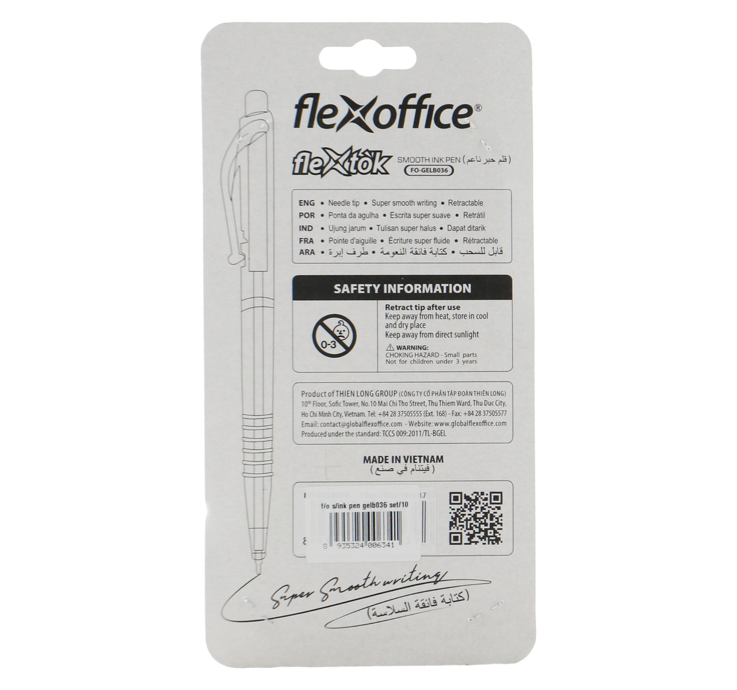 Flex Office Smooth Ink Pen FOGELB036 0.7 10pcs