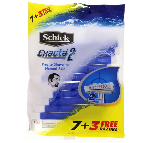 Schick Exacta-II Disposable Razor Twin Pack Value Pack 10 pcs