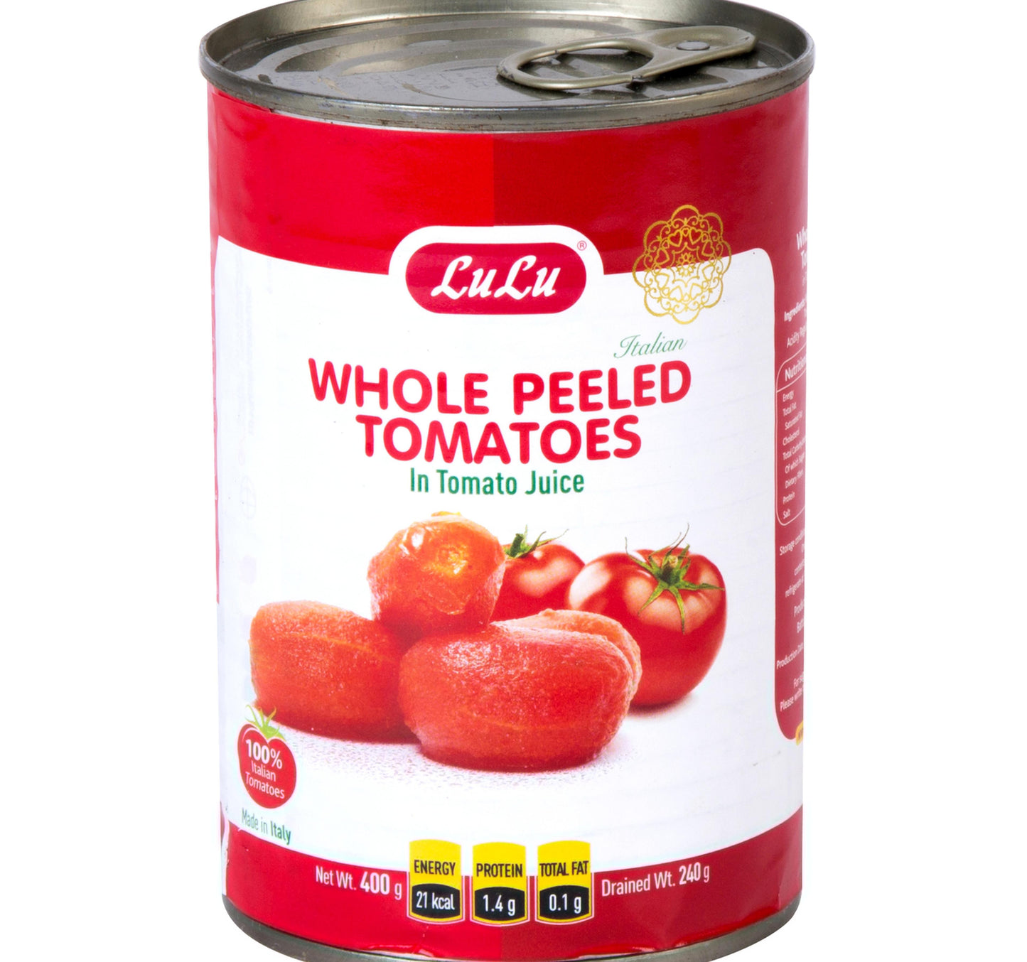 طماطم لولو كاملة مقشرة في عصير الطماطم 400 غرام